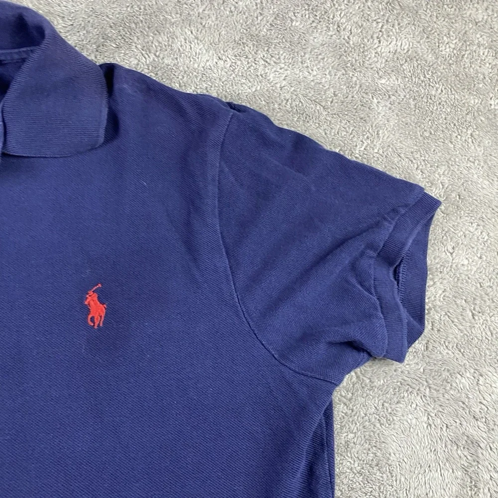 POLO RALPH‎ LAUREN Custom Fit Shirt Mens Large BlueShort Sleeve Knit